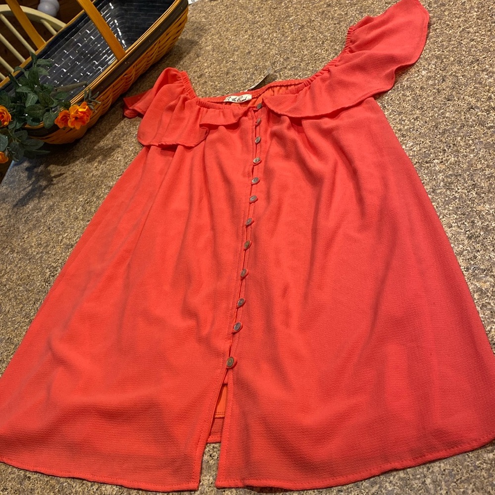 NWT On The Road Coral, Pink or Orange Tunic or Mini Dress M